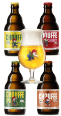 Pack Chouffe 4 Cervezas 33 cl 1 Vaso